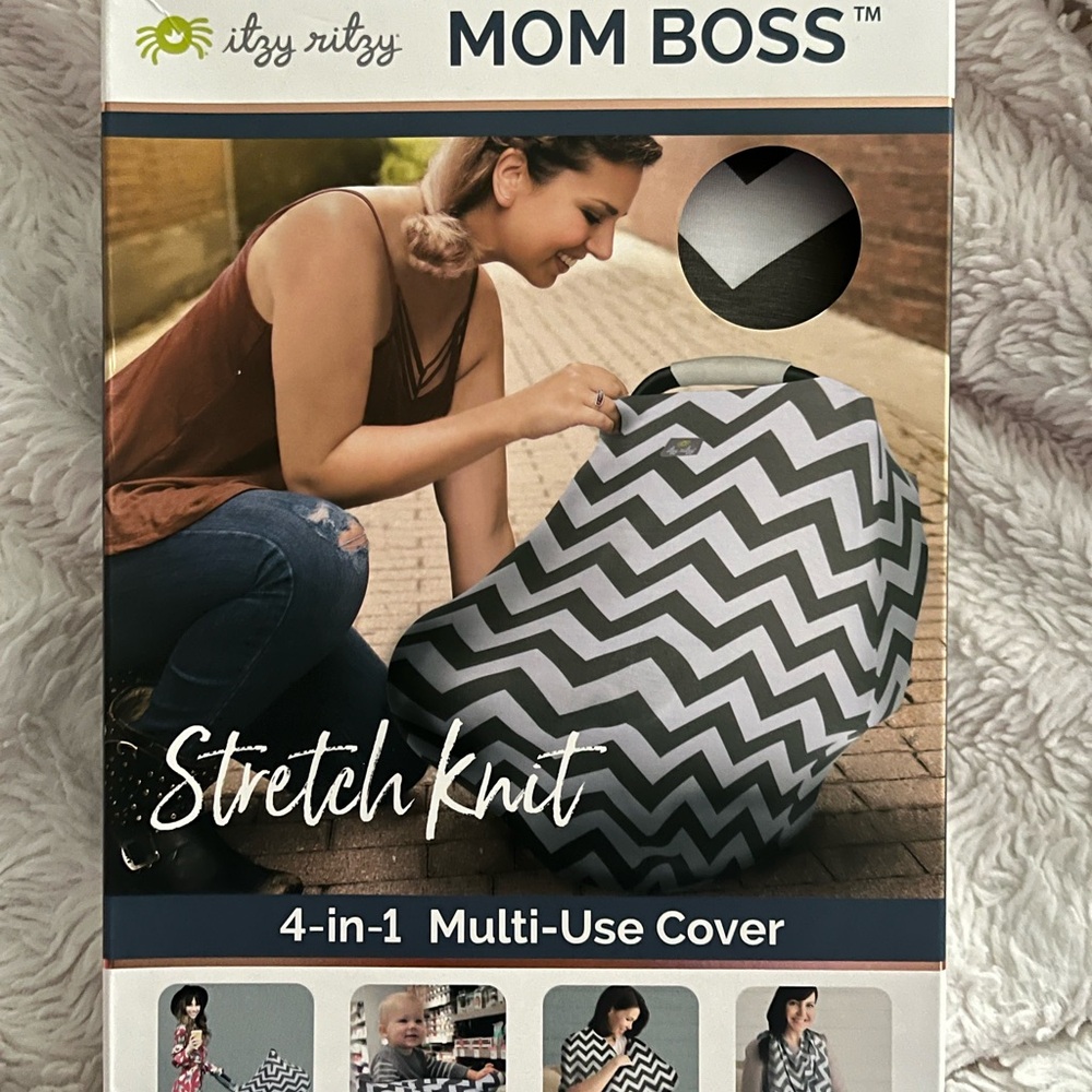 Itzy Ritzy Grey Chevron Multi-Use Cover Pottery Barn NIB